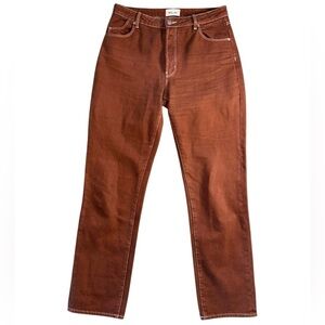 Rolla's Brown Classic Straight High Rise Button Fly Pants Women’s Size 30 Boho
